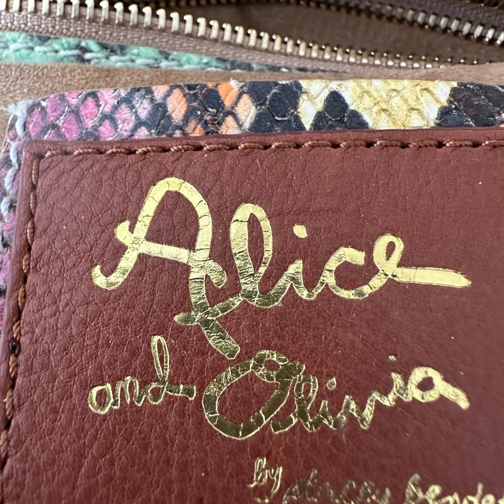 Alice + Olivia Multicolored Python Handbag - image 2